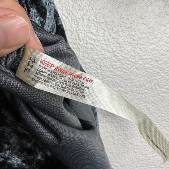 Free People Don't You Wish Velvet Bodysuit Size XS V-neck Gray Blue New - Picture 10 of 12